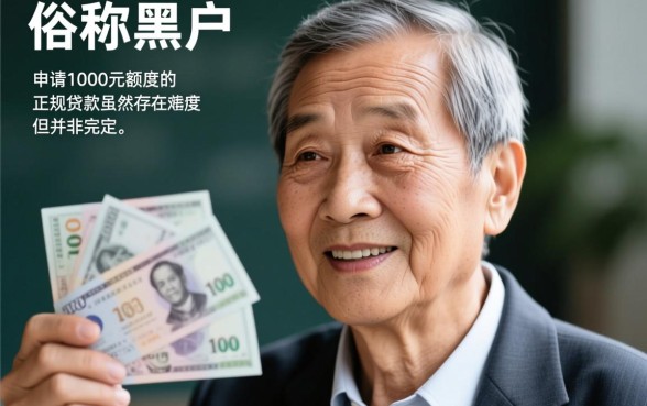 60岁黑户能贷1000元吗