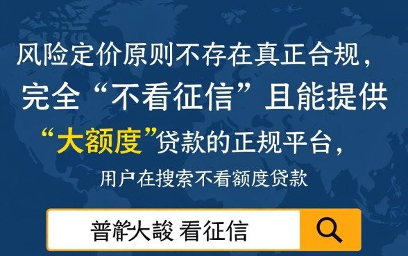 不看征信大额度贷款的平台有哪些