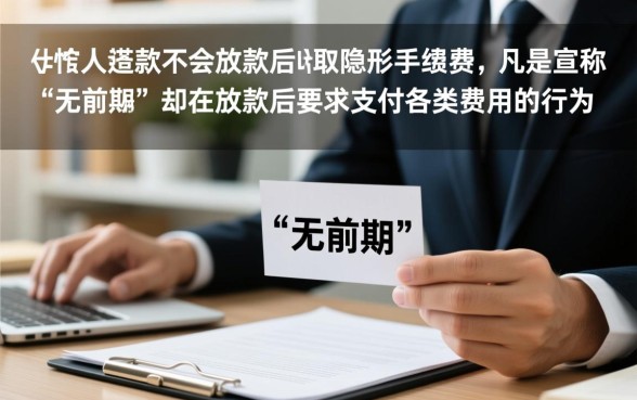 私人放款无前期后面会收手续费吗