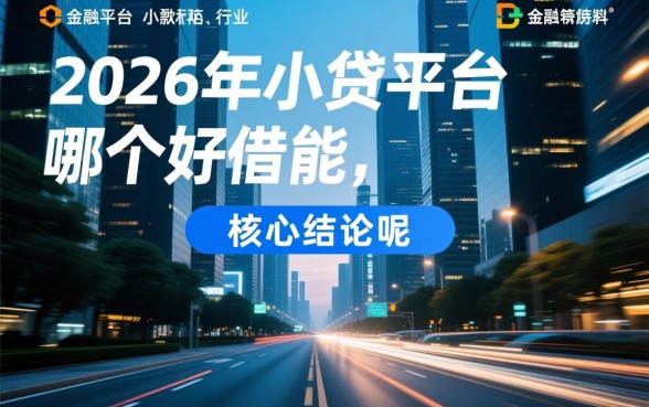 2026年小贷平台哪个好借款呢