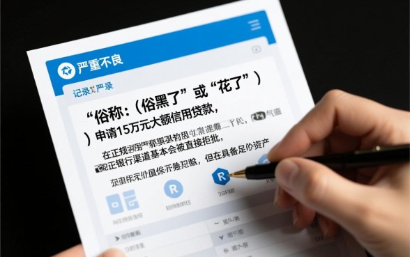 征信黑花了可以申请15万额度吗