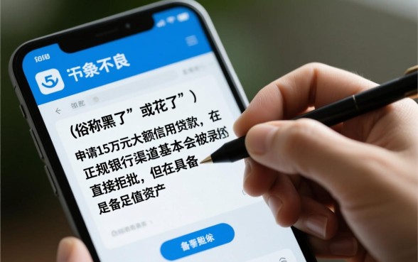 征信黑花了可以申请15万额度吗