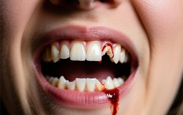 梦见下门牙断了一个没流血
