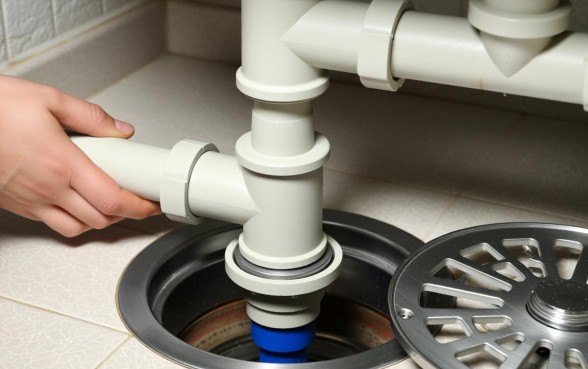 下水道地漏用什么粘住水管口子