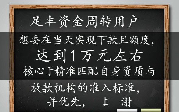 求当天能下款1万左右的网贷口子