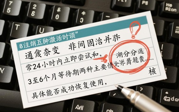 白条注销后多久可以重新激活账户