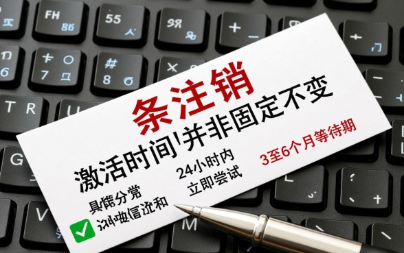 白条注销后多久可以重新激活账户