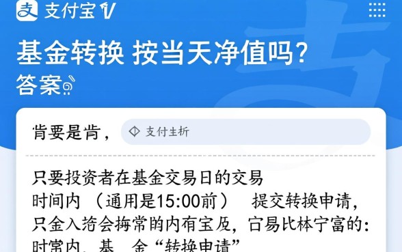 支付宝基金转换是按当天的净值吗