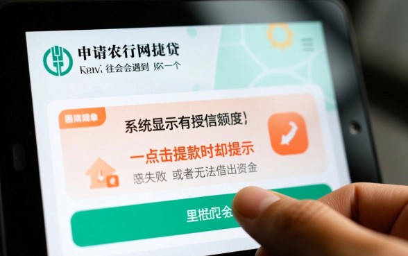 农行网捷贷有额度为什么贷不出来