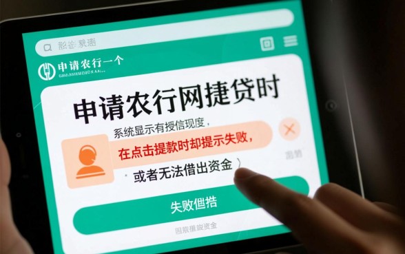 农行网捷贷有额度为什么贷不出来