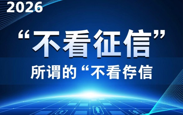 2026年不看征信的正规网贷有哪些