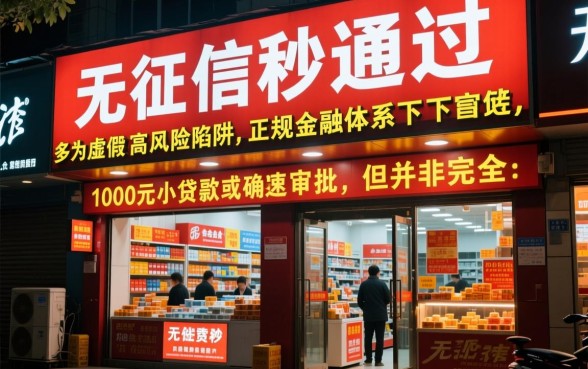 小额贷款无征信秒通过1000钱是真的吗