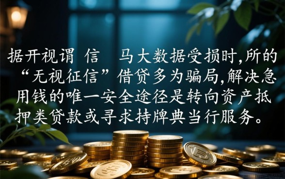 无视征信大数据稀烂急用钱哪里借