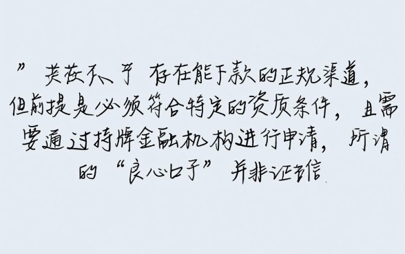 有没有征信花了能下款的良心口子