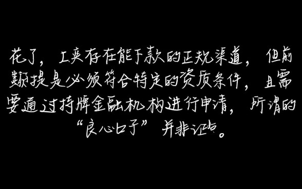 有没有征信花了能下款的良心口子