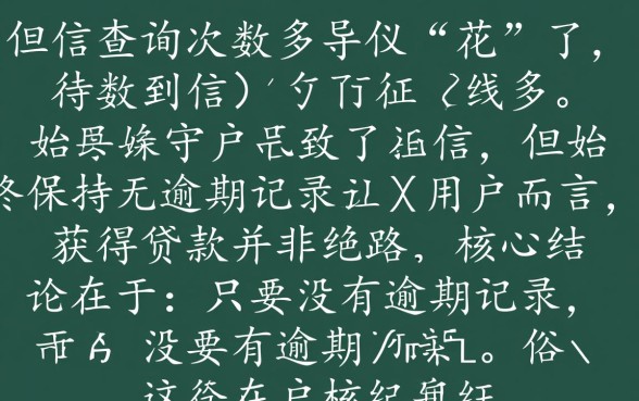 没有逾期征信花了怎么贷款