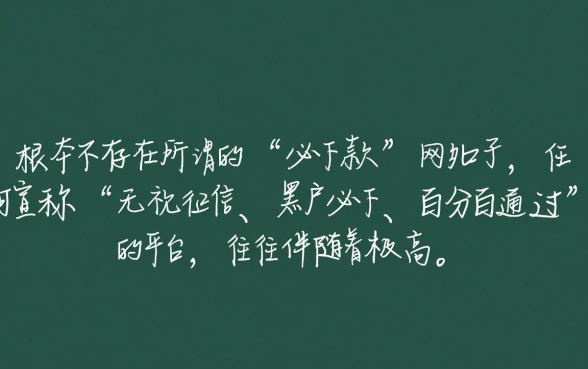 谁给介绍几个必下款的网贷口子啊