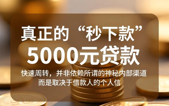秒下款5000的贷款口子有哪些