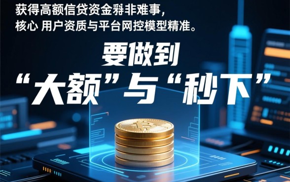 最高20万稳定的大额秒下的口子靠谱吗