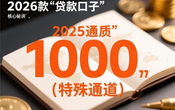 2026下款1000的贷款口子有哪些