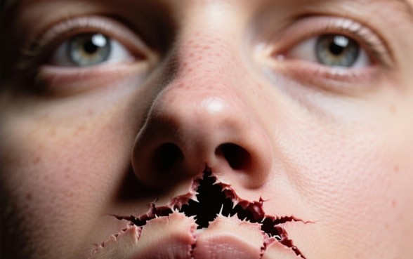 梦到鼻子下边的脸皮都开了个口子