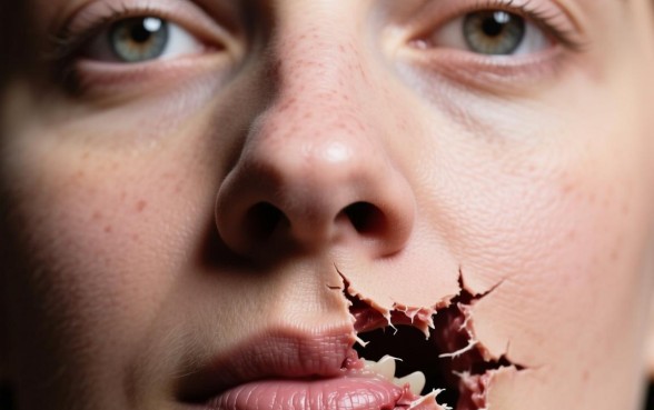 梦到鼻子下边的脸皮都开了个口子