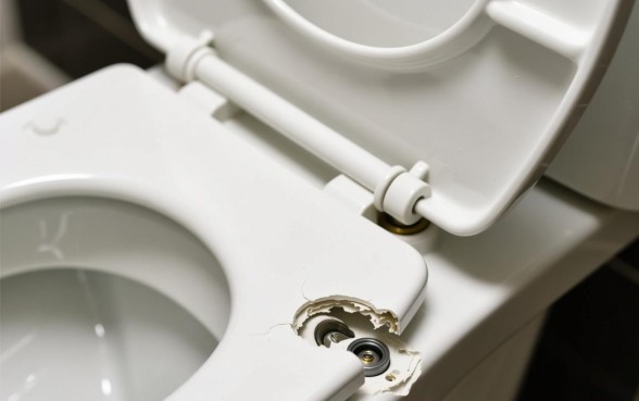 马桶盖上的小口子怎么拆除下来啊