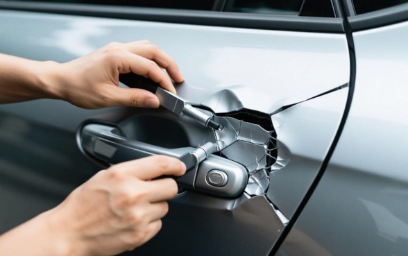 车门上有个口子怎么弄下去