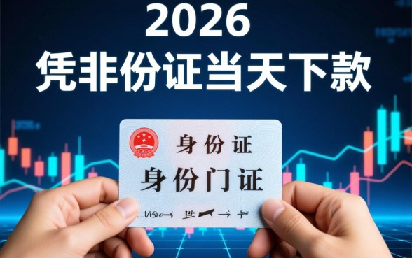 2026凭身份证当天下款的口子有哪些
