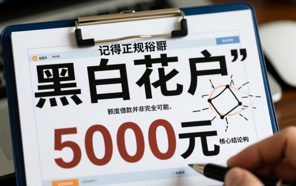 5000实测黑白花户能下的口子