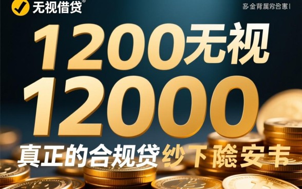 12000无视一切秒下款的口子是真的吗