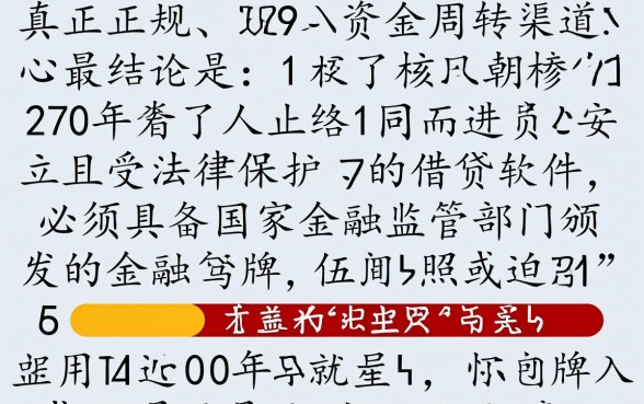 手机能借到钱的正规软件有哪些