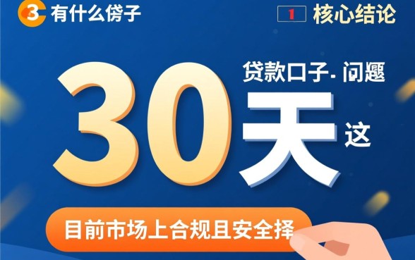 有什么30天的贷款口子