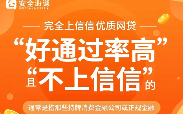 哪种不上征信的网贷好通过率高
