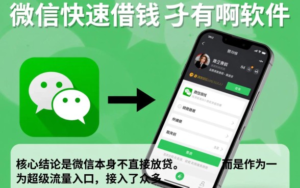 微信快速借钱的口子有哪些软件