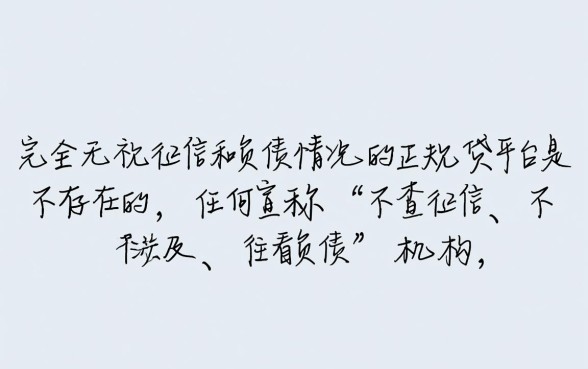 不查征信负债的网贷有哪些