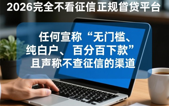 2026不看征信能下款的平台