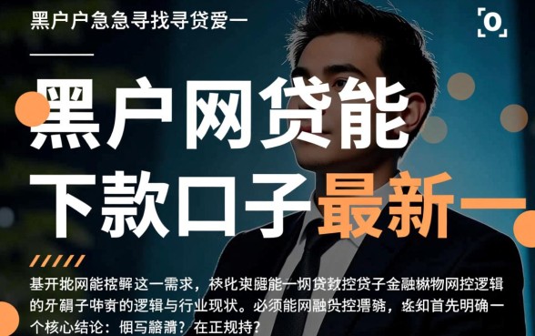 黑户网贷能下款的口子最新