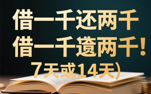 借一千还两千的贷款口子有哪些