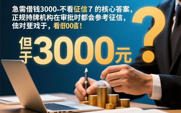 急需借钱3000元不看征信吗