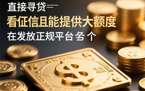 大额度网贷不看征信的正规平台有哪些