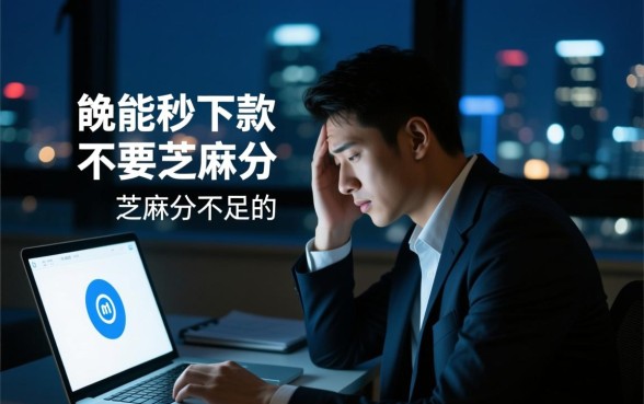 晚上能秒下款不要芝麻分的口子有哪些