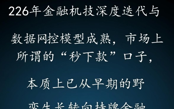 2026有什么秒下款的口子急