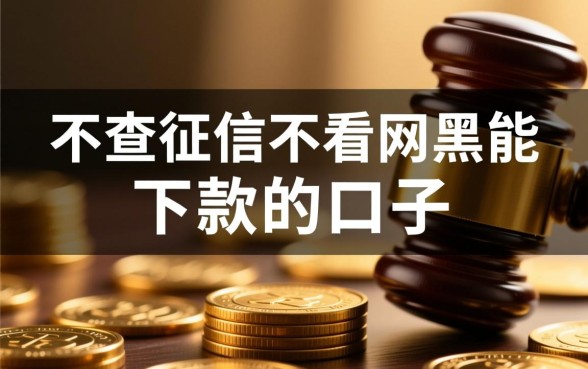 不查征信不看网黑能下款的口子有哪些