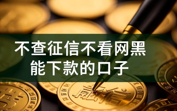 不查征信不看网黑能下款的口子有哪些