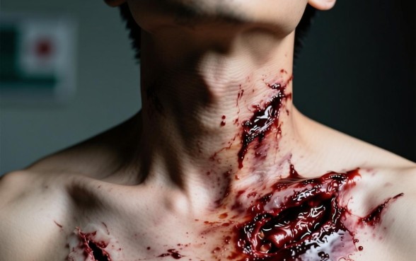 脖子下方被划出30厘米的口子严重吗