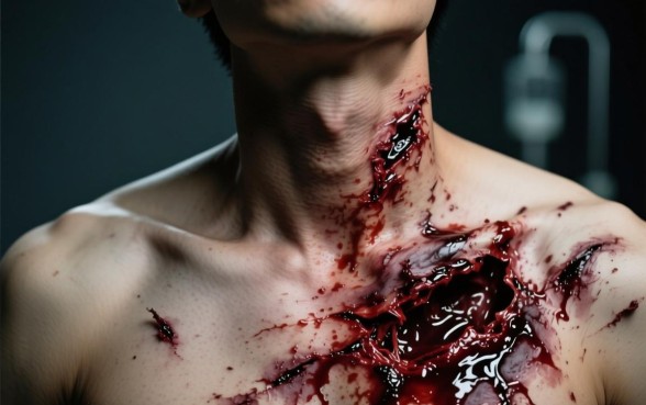 脖子下方被划出30厘米的口子严重吗