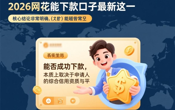 2026网花能下款的口子最新有哪些