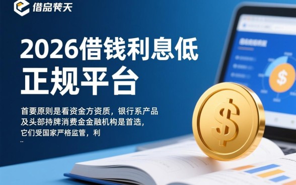 2026借钱利息低的正规平台
