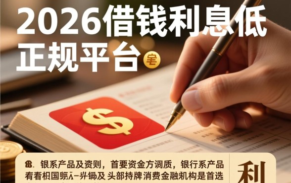 2026借钱利息低的正规平台